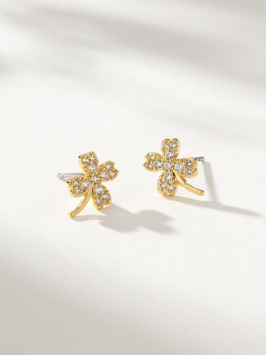 Four Leaf Clover Stud Earrings