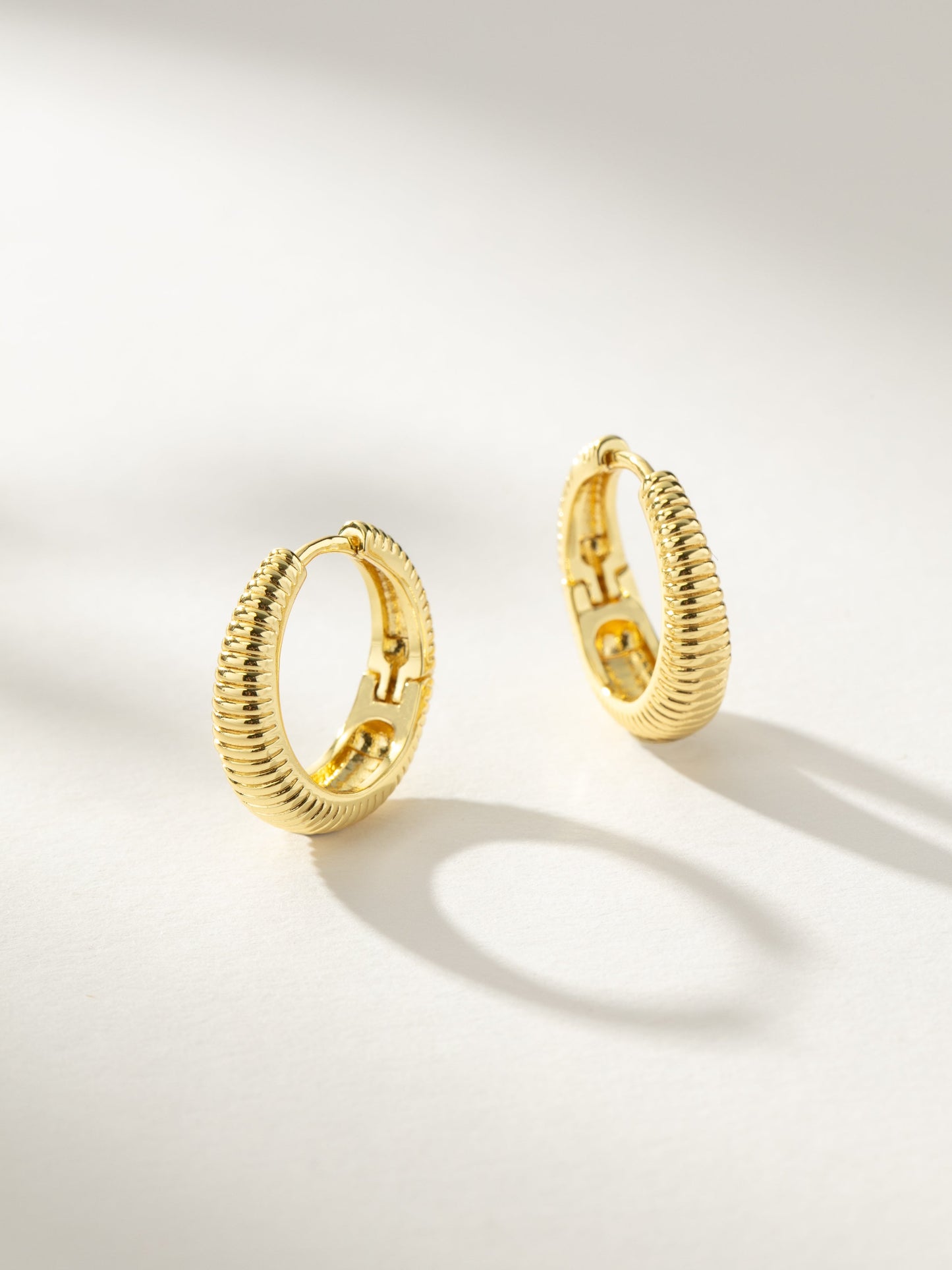 Santorini Ribbed Hoop Earrings