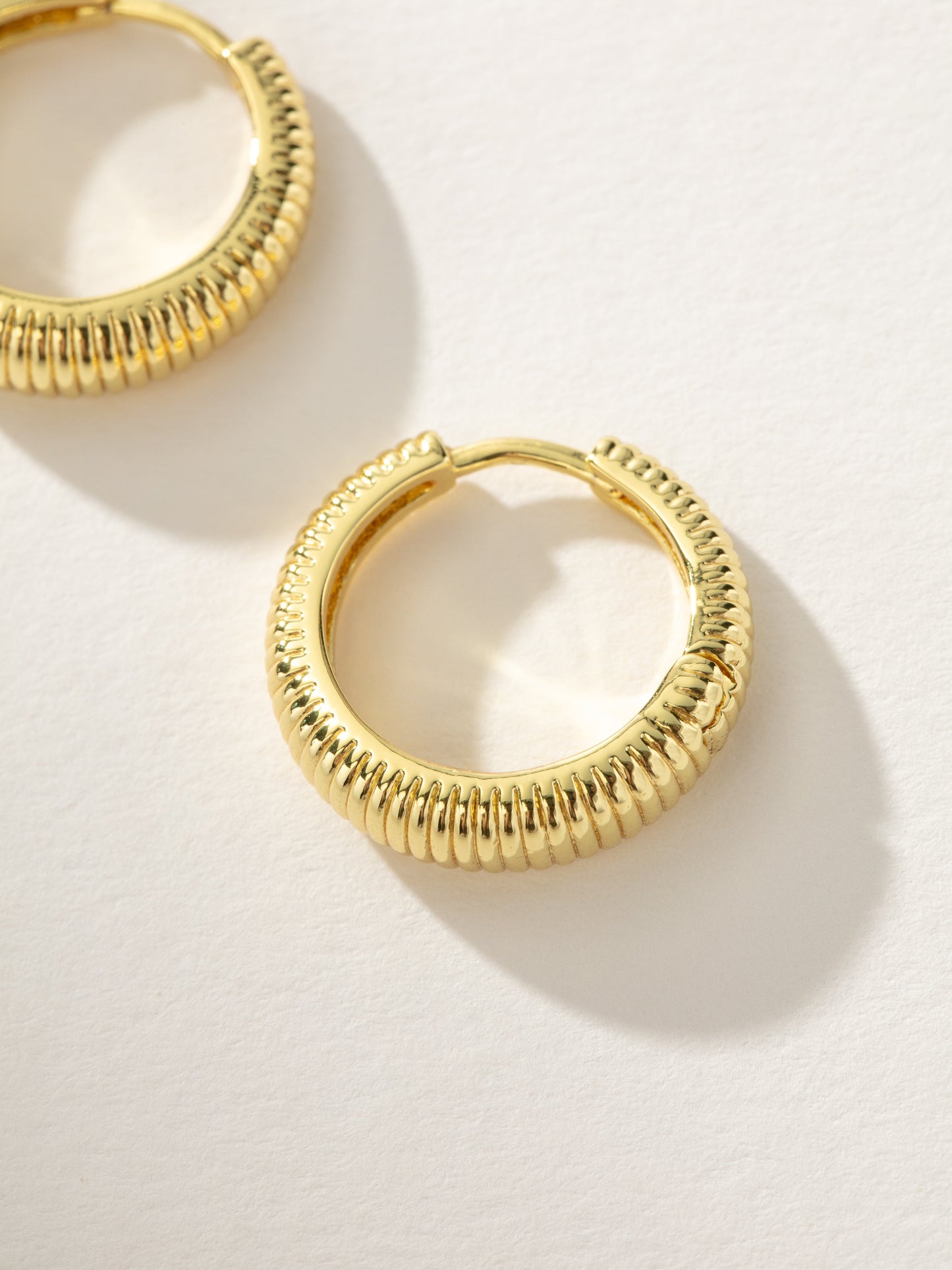 Santorini Ribbed Hoop Earrings