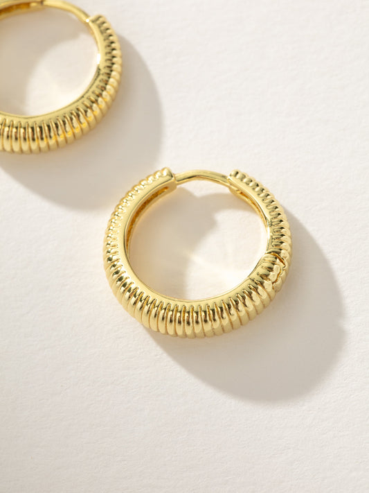 Santorini Ribbed Hoop Earrings