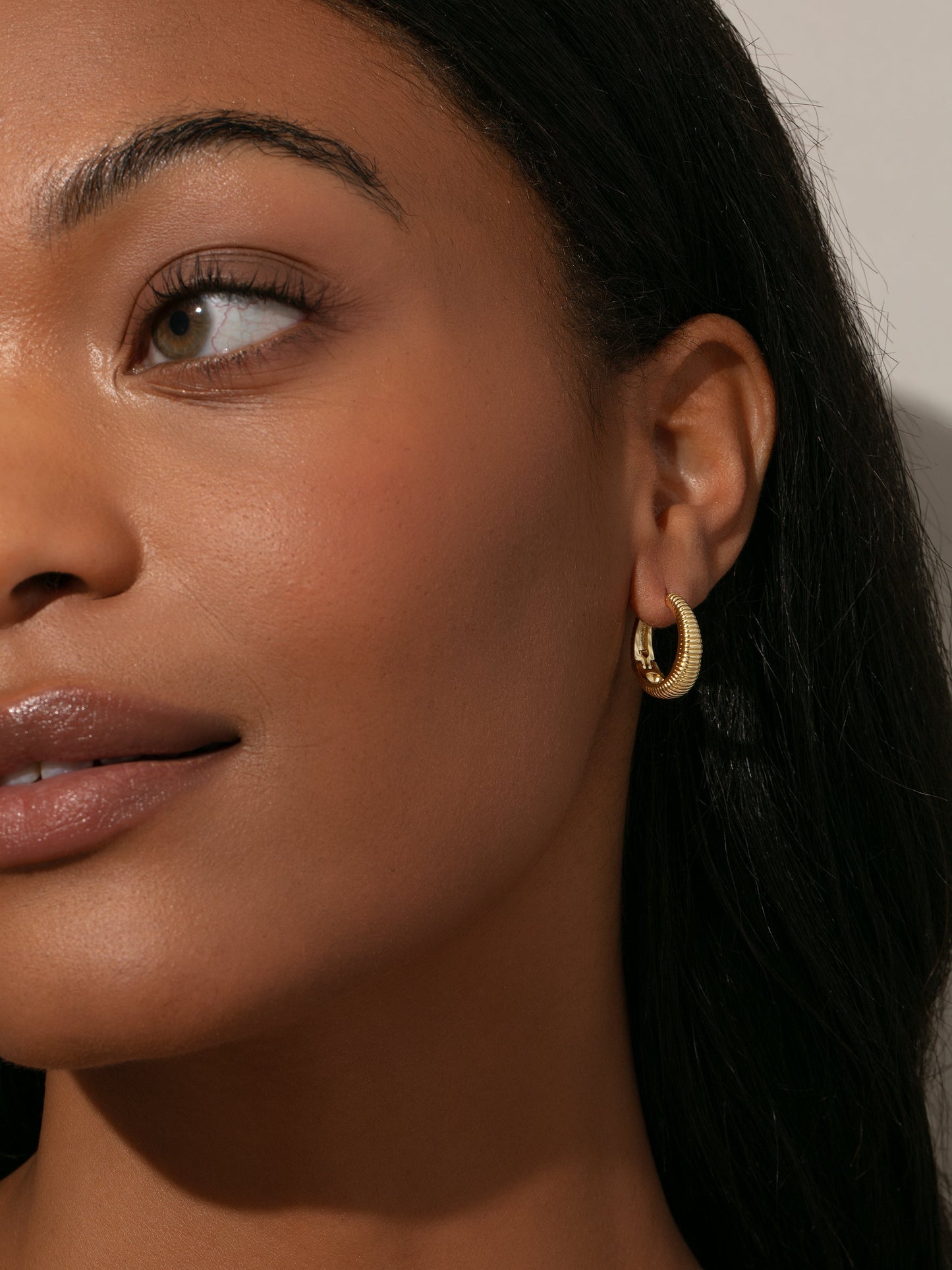 Santorini Ribbed Hoop Earrings