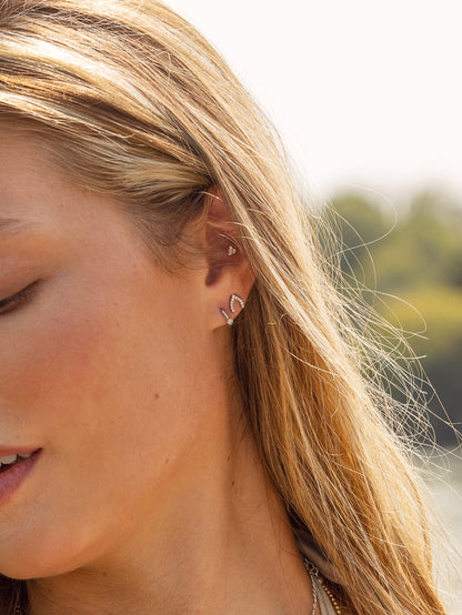 Pavé Wishbone Stud Earrings