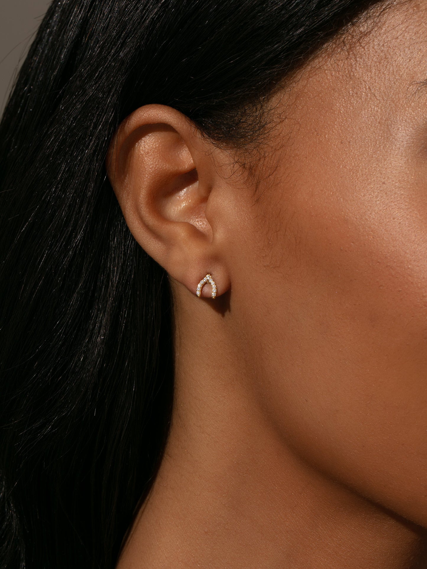 Pavé Wishbone Stud Earrings