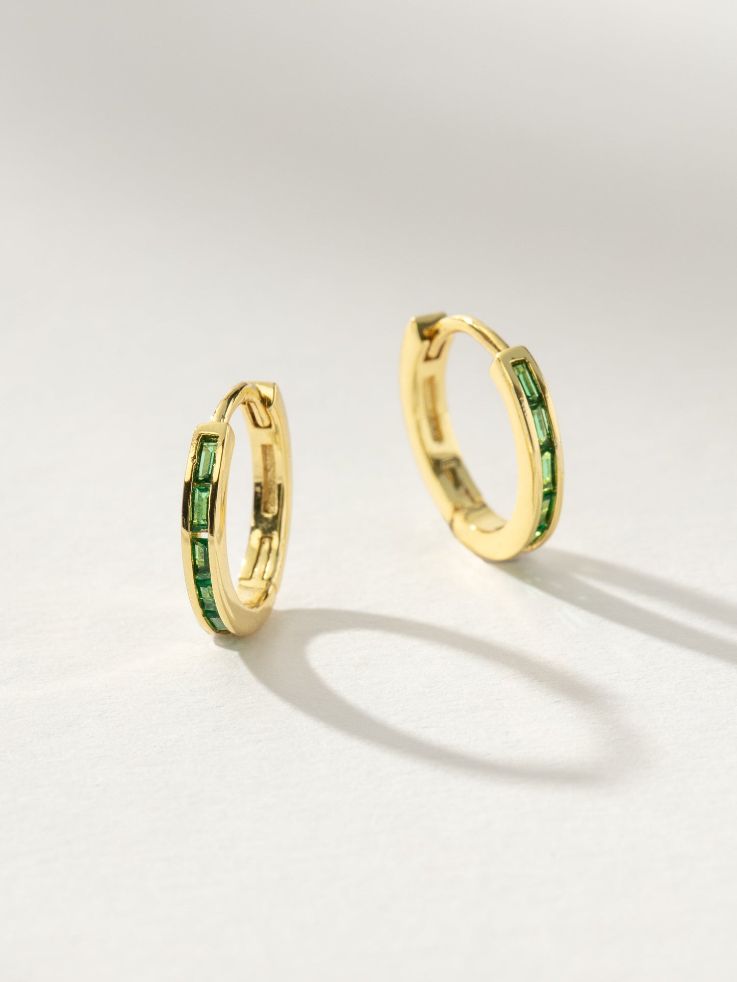 Green With Envy Huggie Earrings