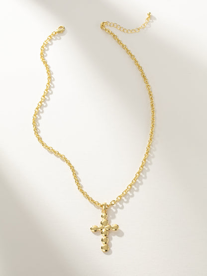 Collier Croix à Bulles
