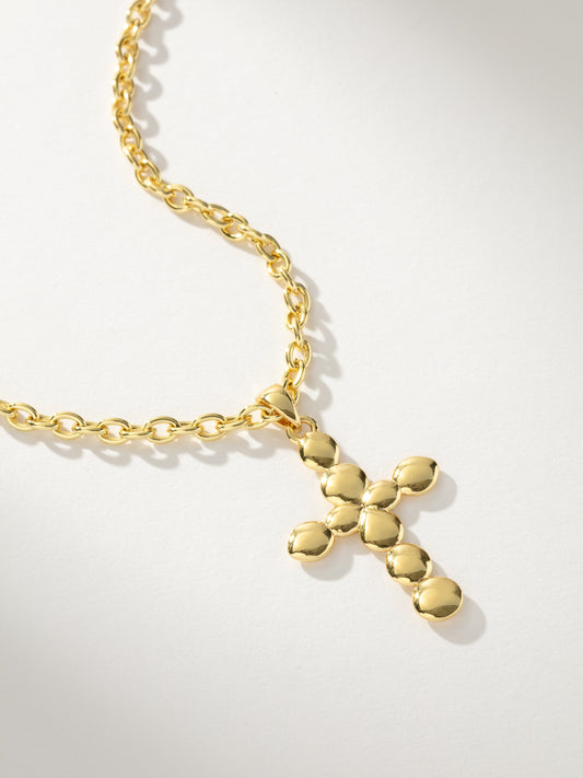 Collier Croix à Bulles