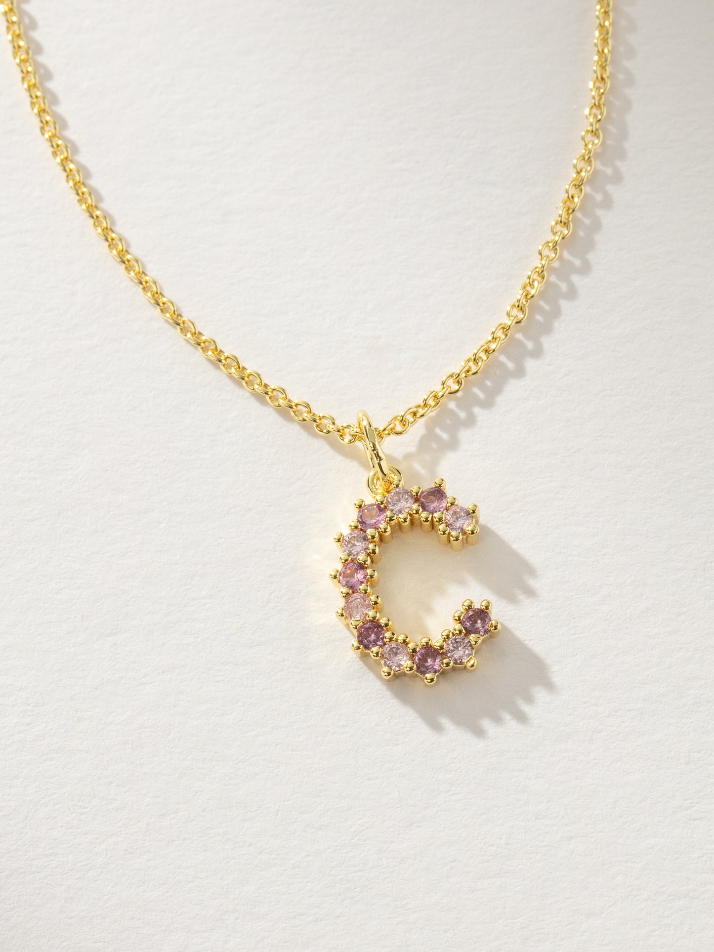 Pretty In Pink Initial Necklace