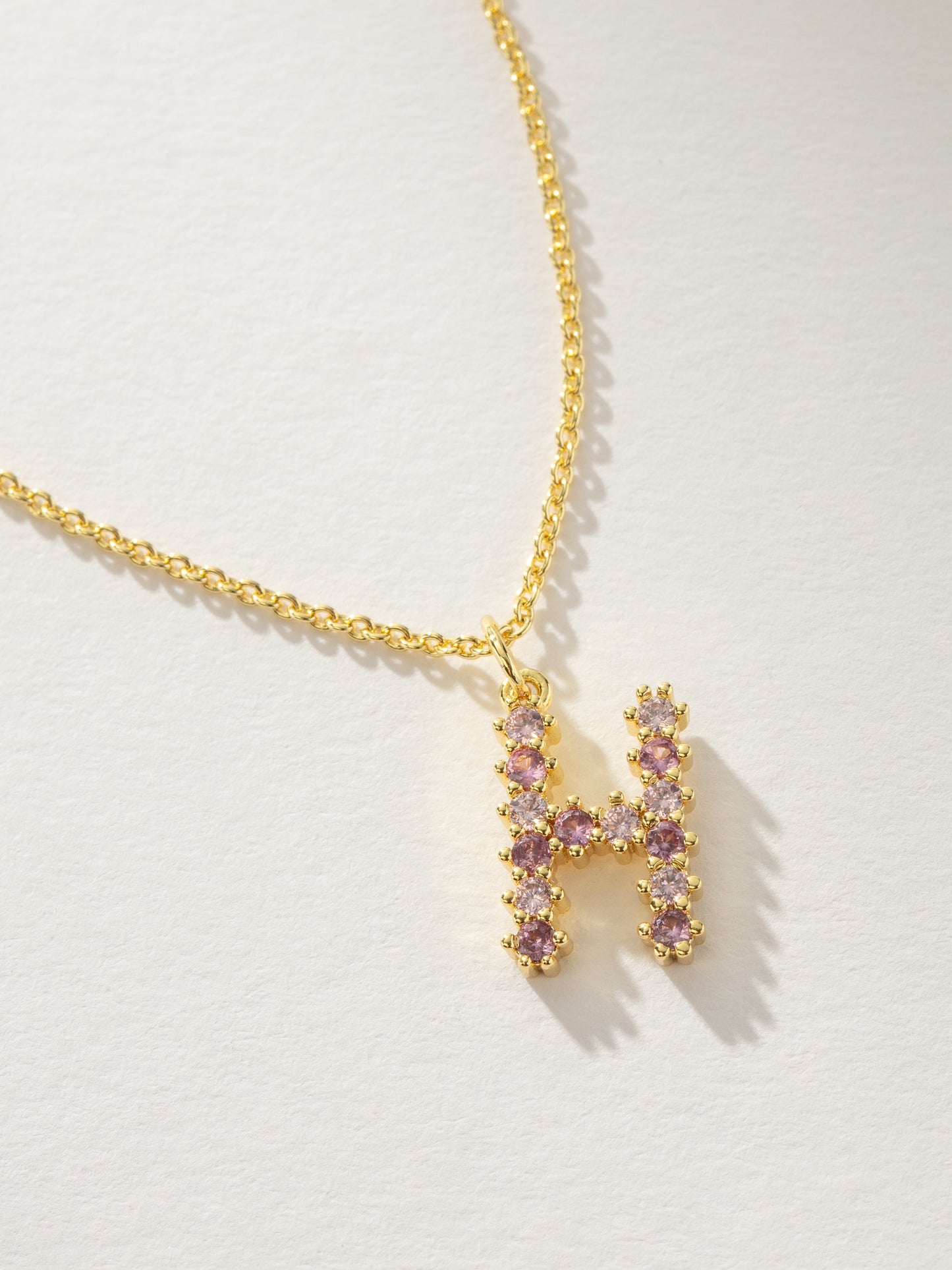 Pretty In Pink Initial Necklace