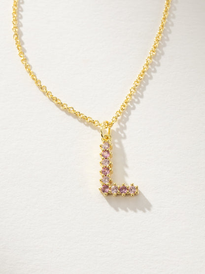 Pretty In Pink Initial Necklace