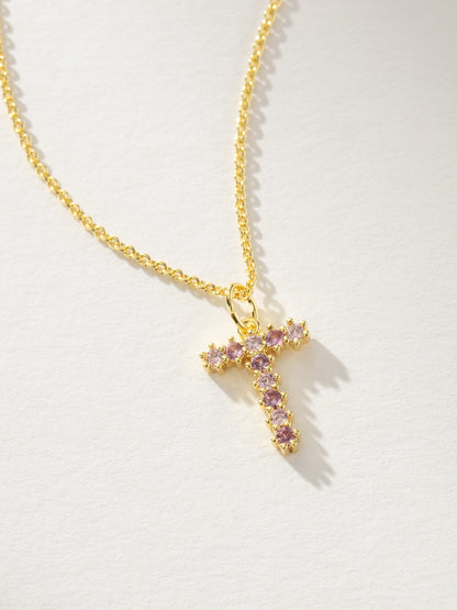 Pretty In Pink Initial Necklace