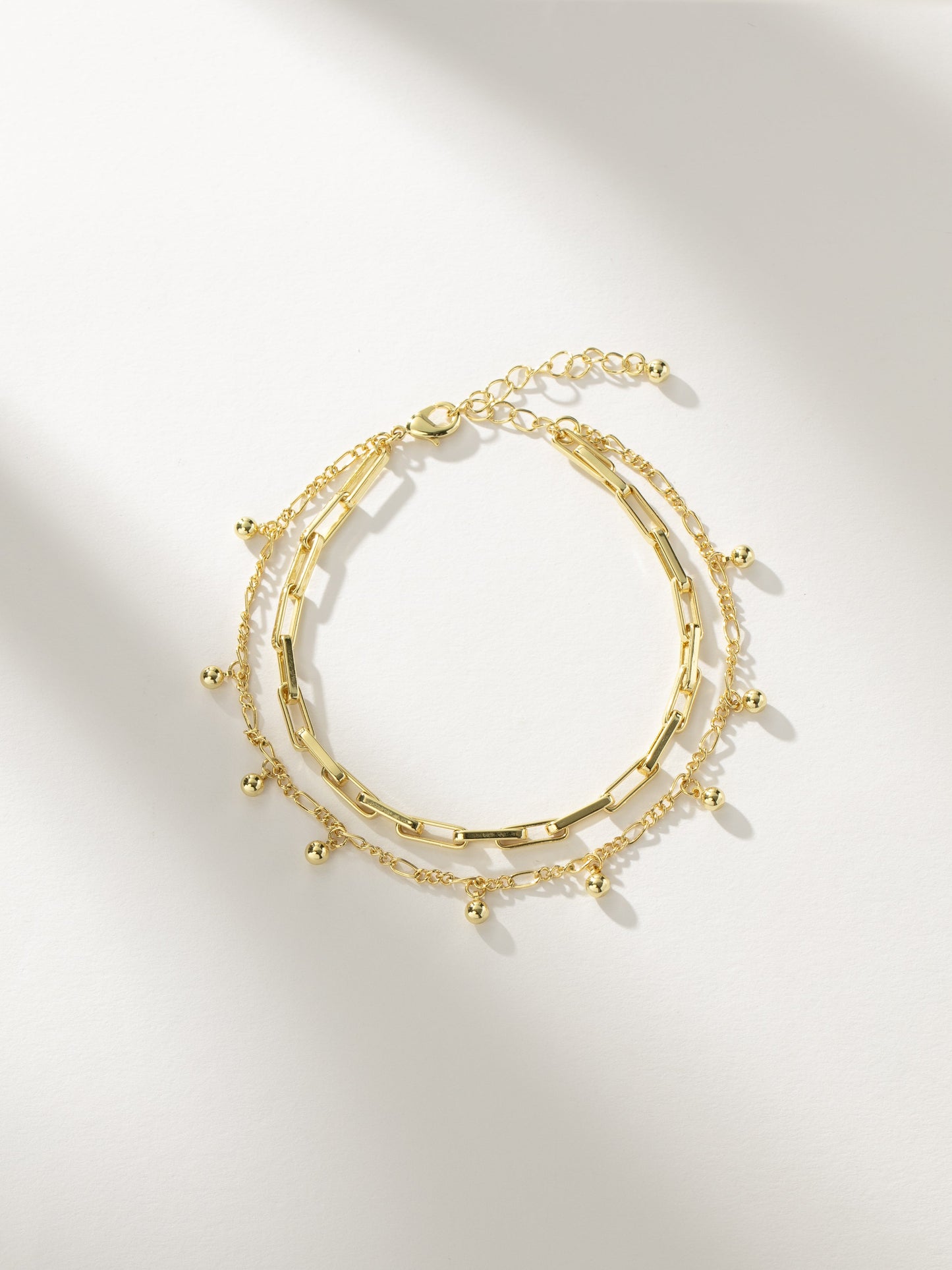Bracelet de cheville à double chaîne Balance