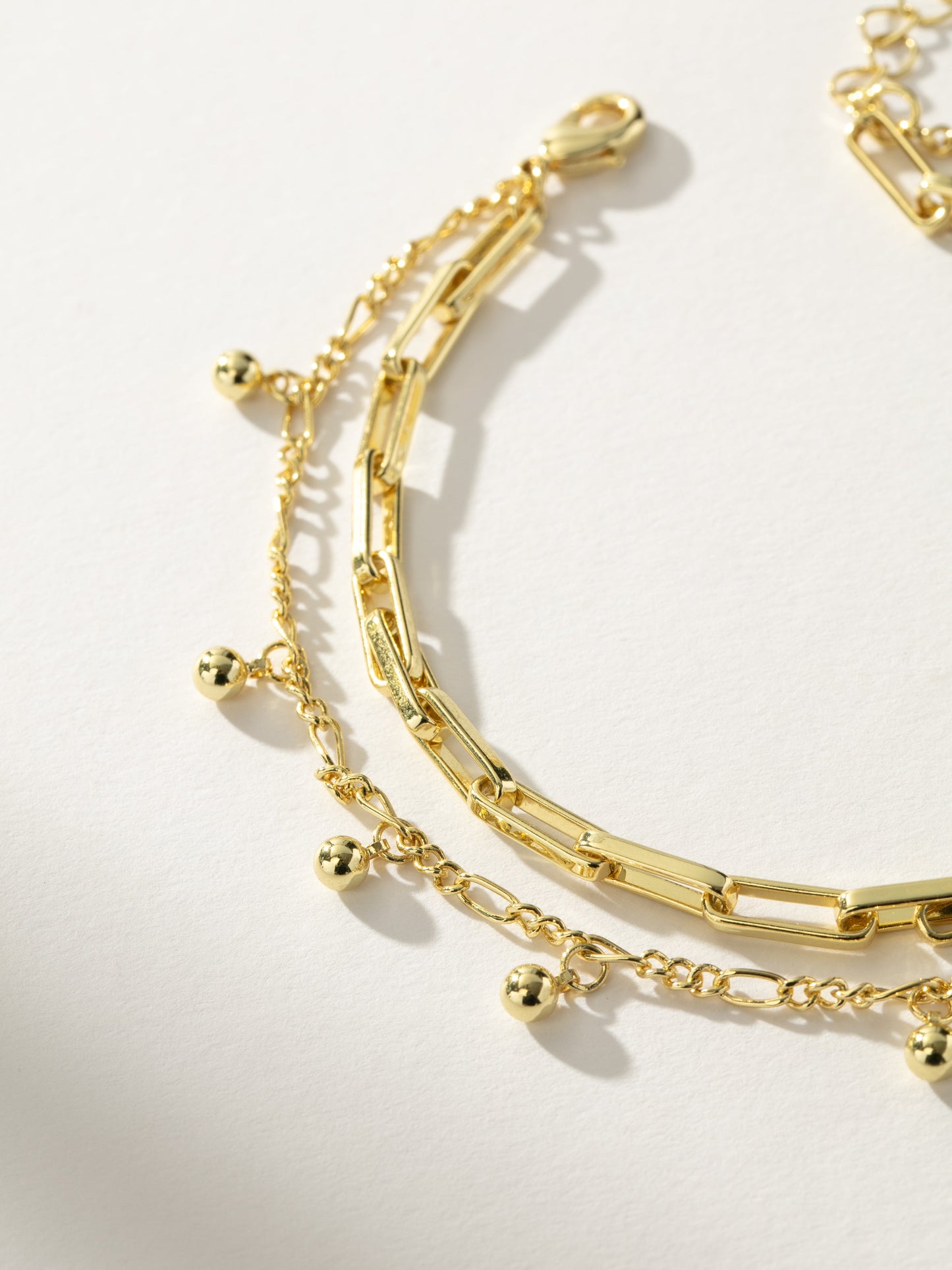 Bracelet de cheville à double chaîne Balance