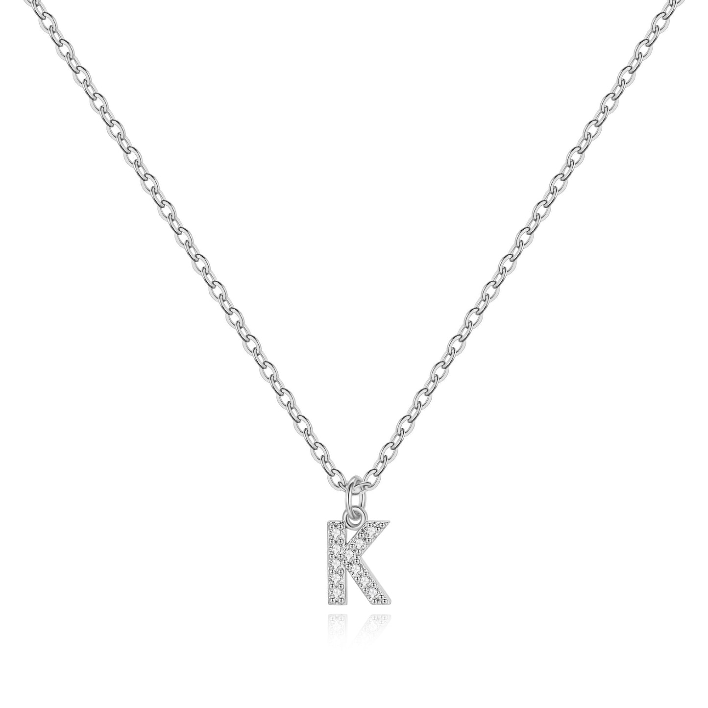 Pavé-Halskette mit Großbuchstaben