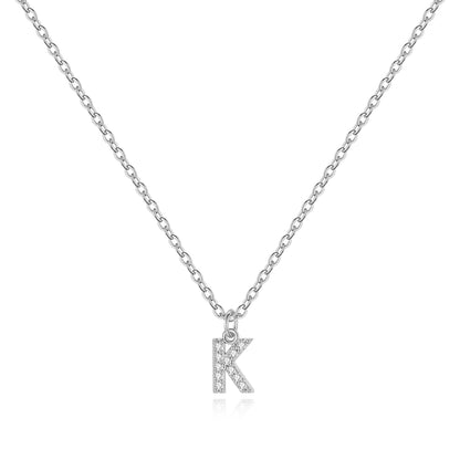 Pavé-Halskette mit Großbuchstaben