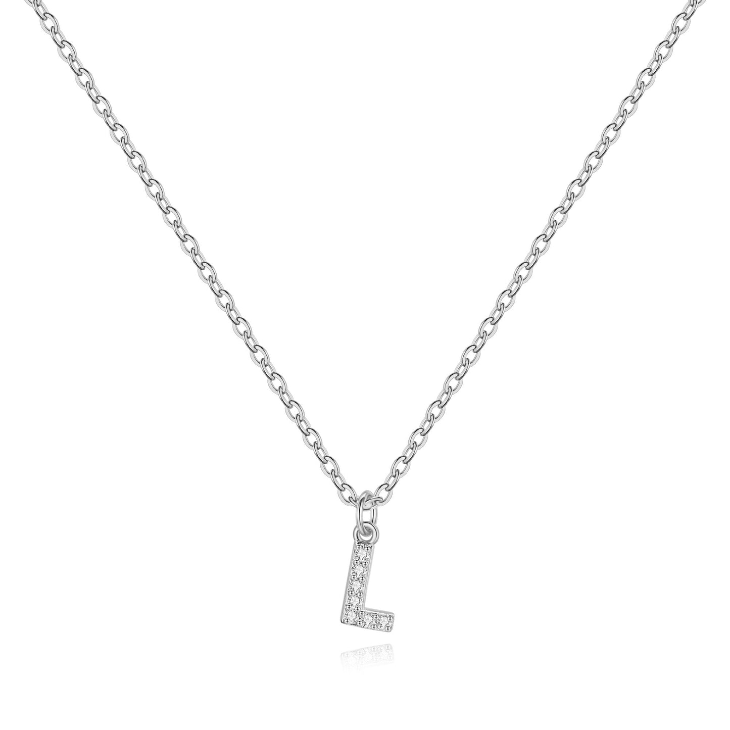 Pavé-Halskette mit Großbuchstaben