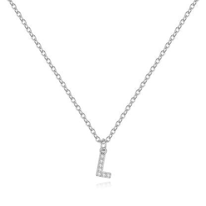 Pavé-Halskette mit Großbuchstaben