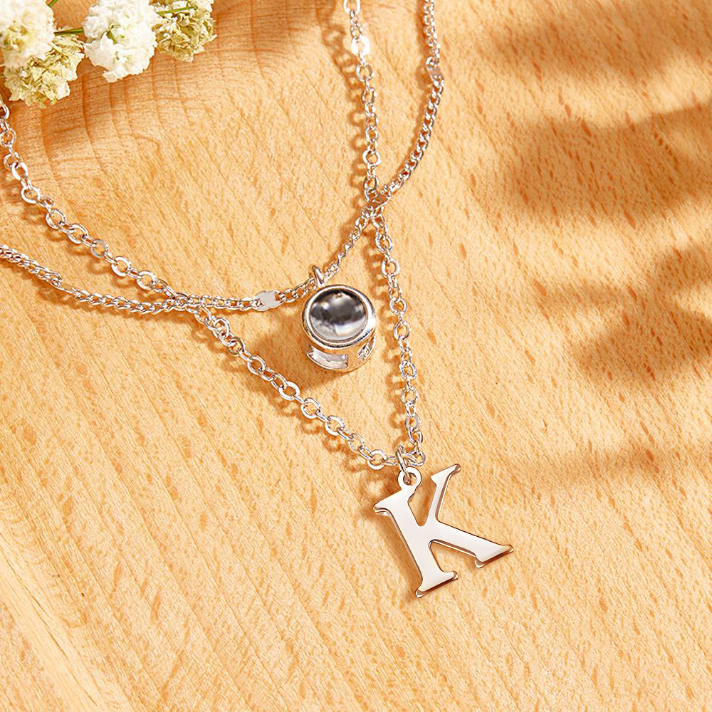 Custom Pave Initial Double Necklace