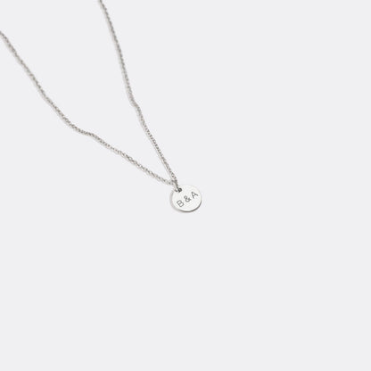 Love Initial Disc Necklace