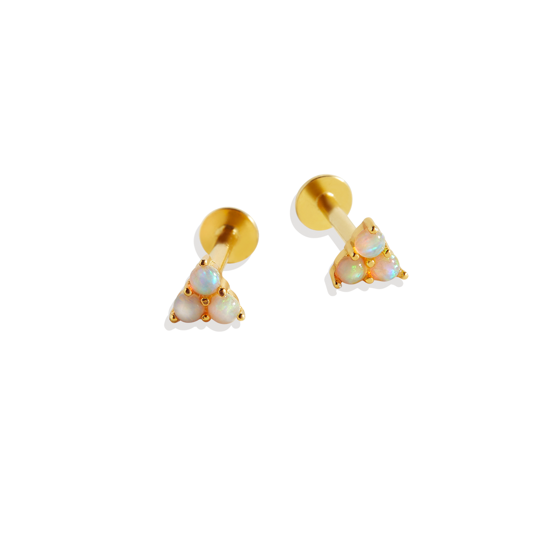 Opal Trio Sleeper Earrings | 18g