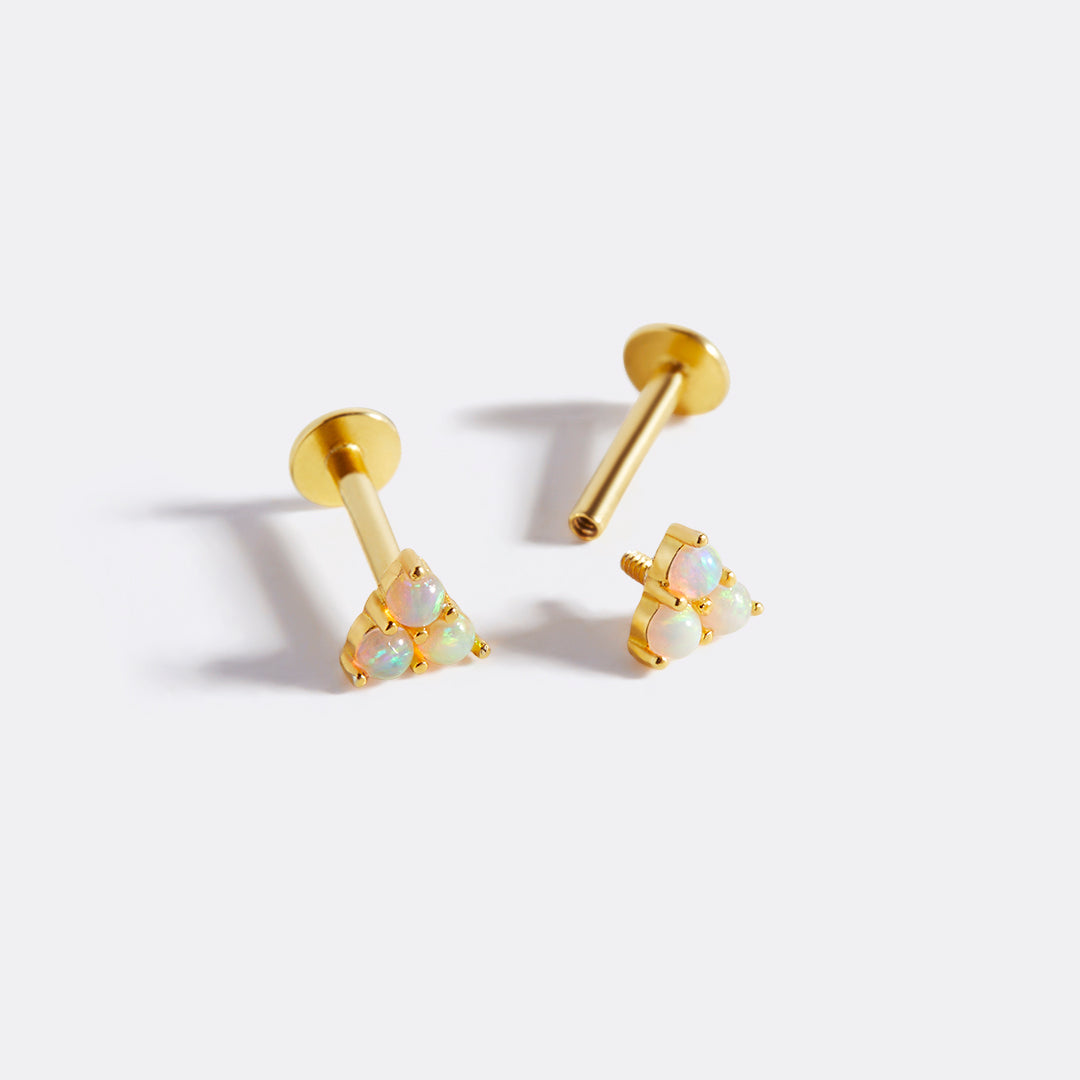 Opal Trio Sleeper Earrings | 18g