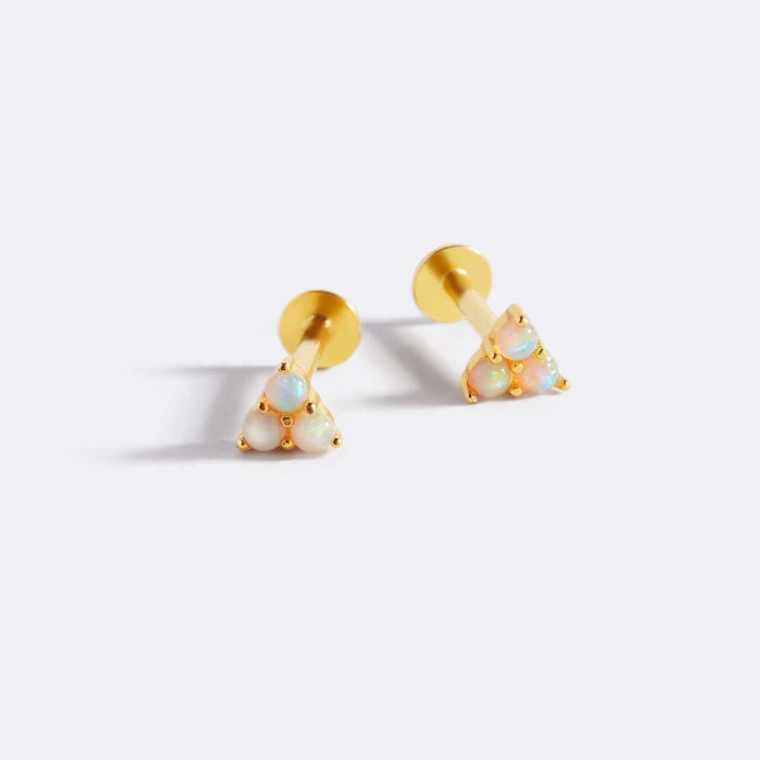 Opal Trio Sleeper Earrings | 18g