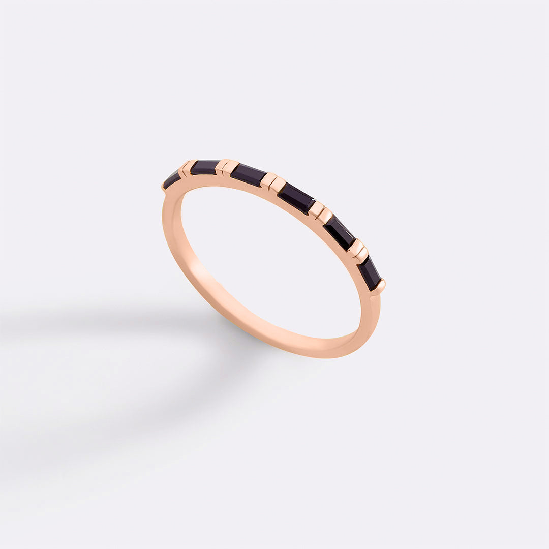 Bague en diamant baguette