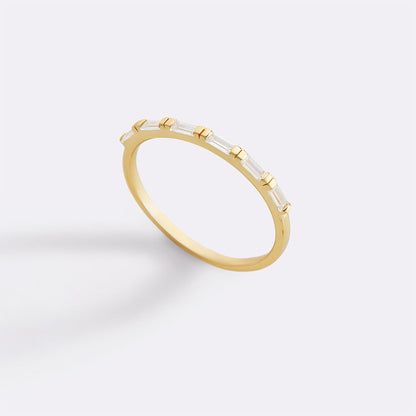 Bague en diamant baguette