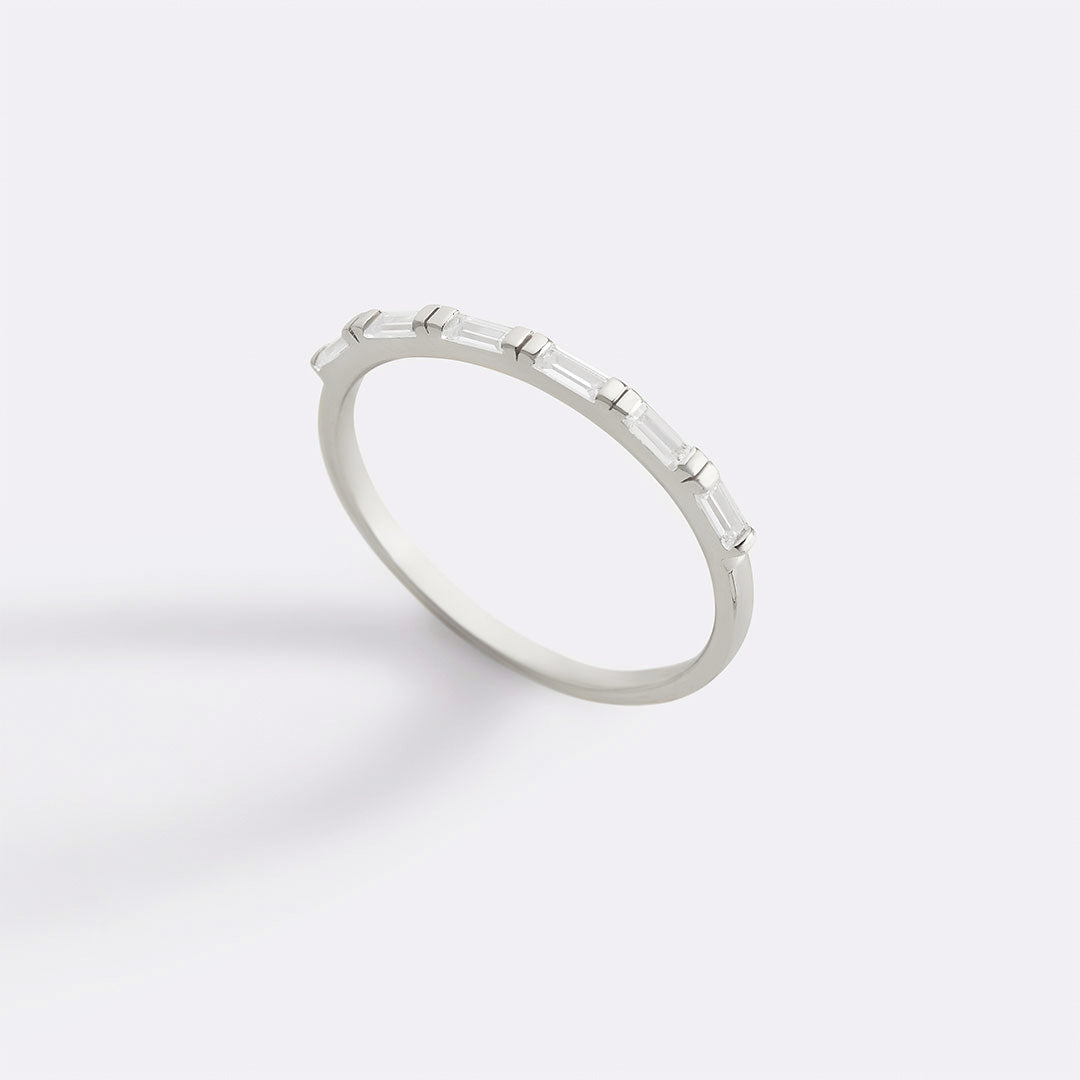 Bague en diamant baguette