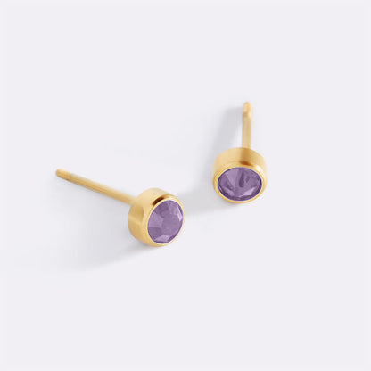 Clous d'oreilles avec pierre de naissance