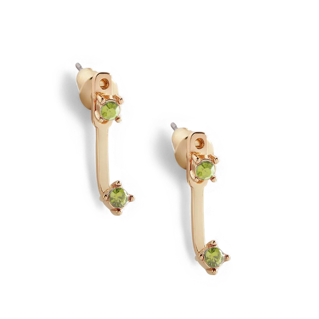 Birthstone Drop Ear Jacket Earrings