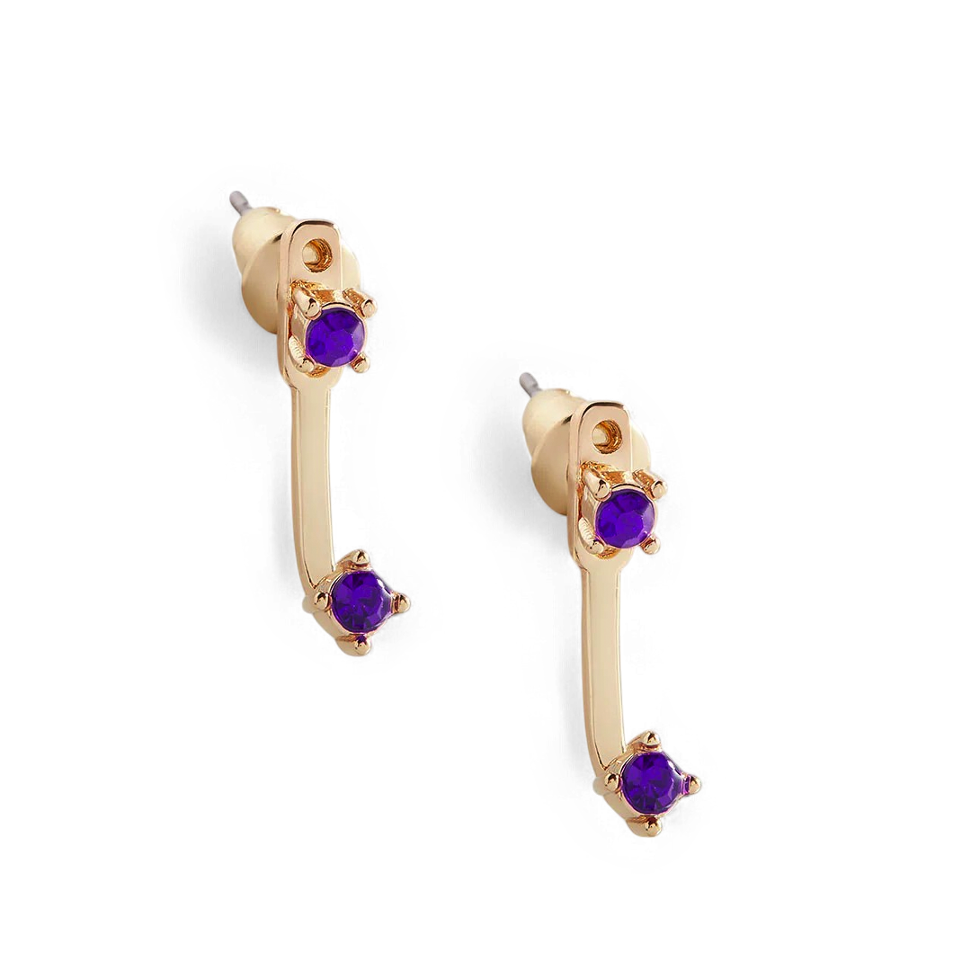 Birthstone Drop Ear Jacket Earrings