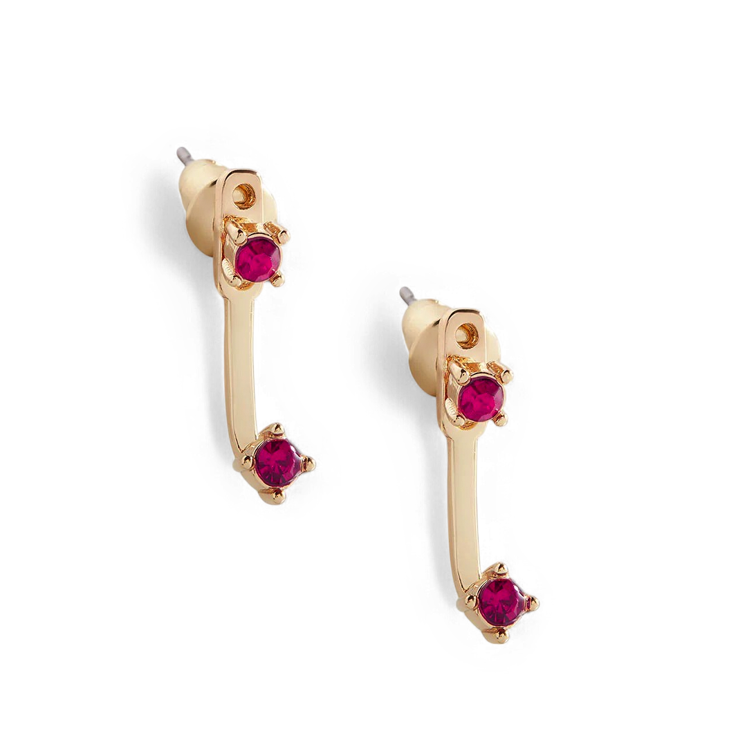 Birthstone Drop Ear Jacket Earrings