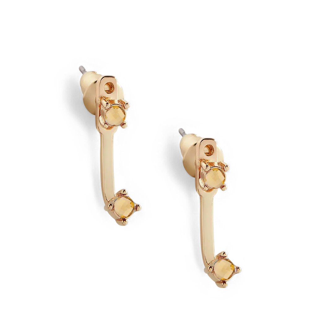 Birthstone Drop Ear Jacket Earrings