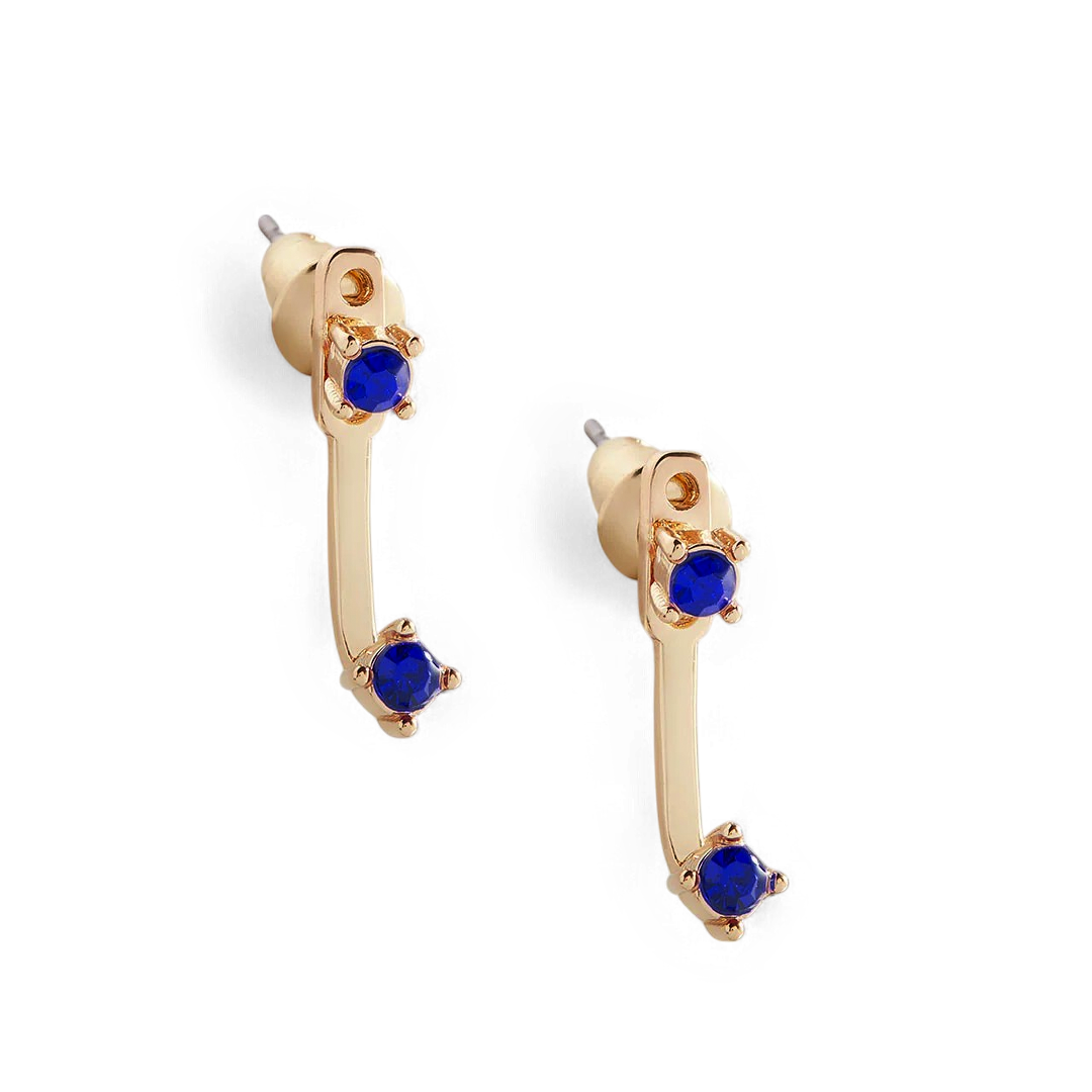 Birthstone Drop Ear Jacket Earrings