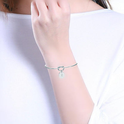 Personalized Tie the Knot Bracelet • Bridesmaid Gift Bracelet
