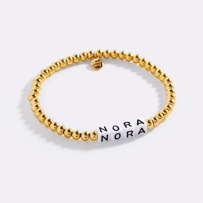 Bracelet d'amitié personnalisé en perles d'or imperméables