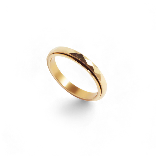 Bague rotative délicate martelée