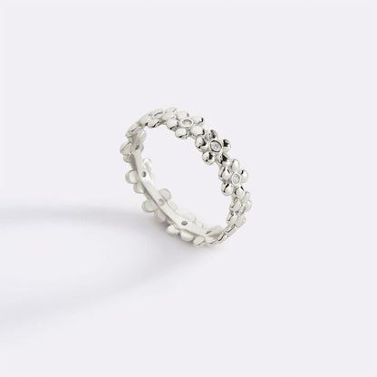 Bague d'éternité diamants et marguerites