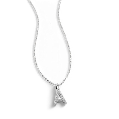Pavé-Halskette mit Großbuchstaben