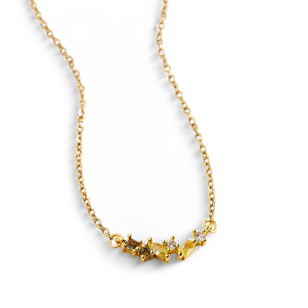 Collier avec pierre de naissance ombrée