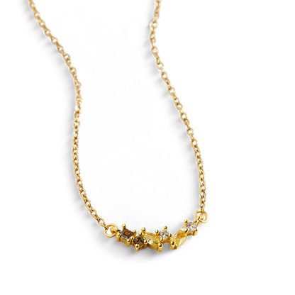 Collier avec pierre de naissance ombrée