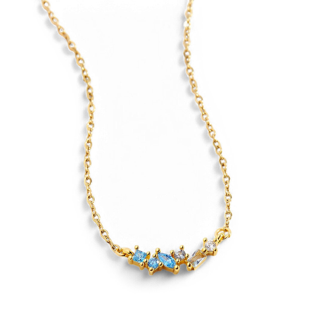 Collier avec pierre de naissance ombrée