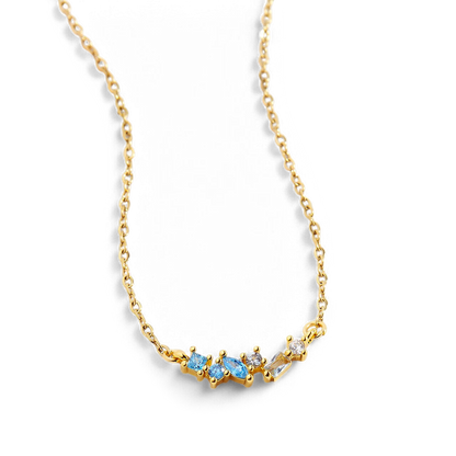 Collier avec pierre de naissance ombrée