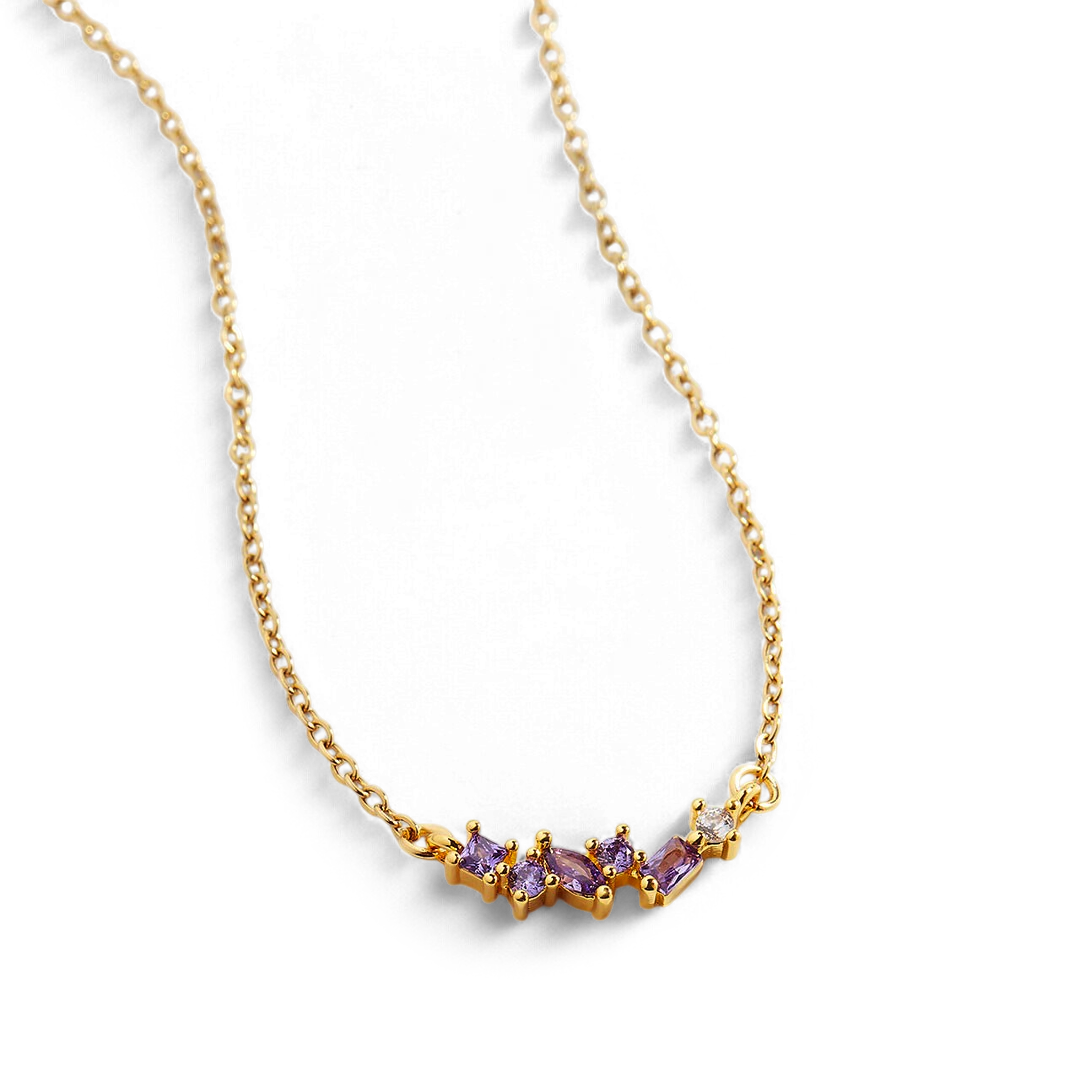 Collier avec pierre de naissance ombrée