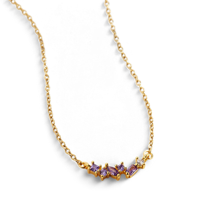 Collier avec pierre de naissance ombrée