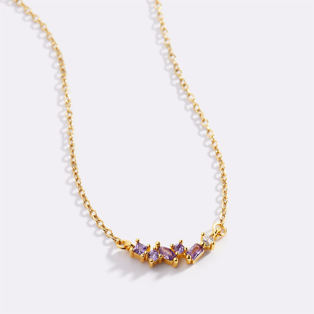 Collier avec pierre de naissance ombrée