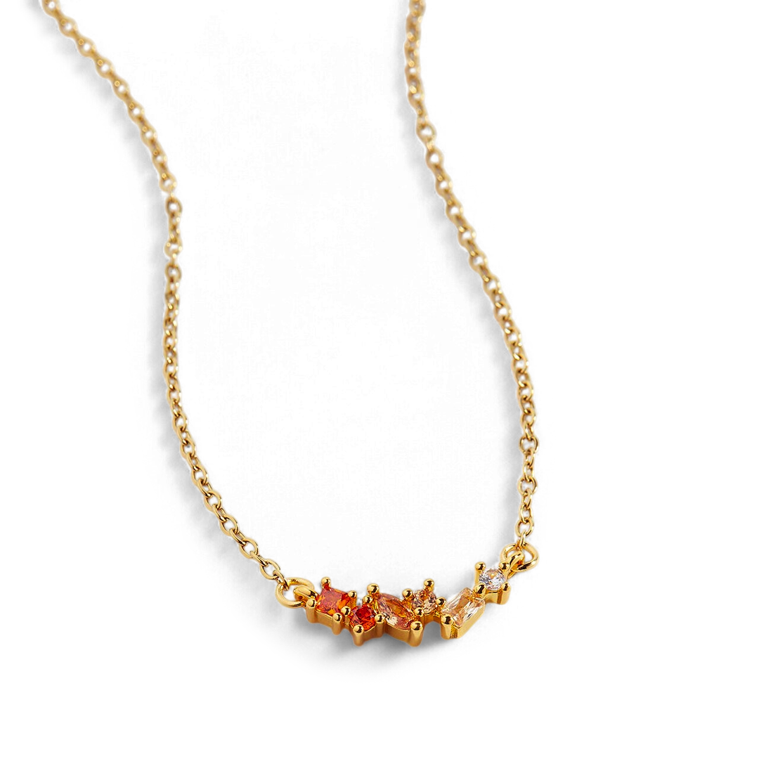 Collier avec pierre de naissance ombrée