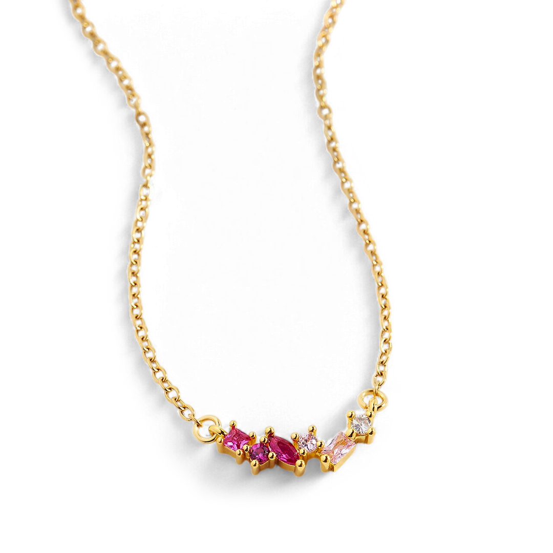 Collier avec pierre de naissance ombrée