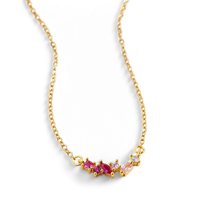 Collier avec pierre de naissance ombrée