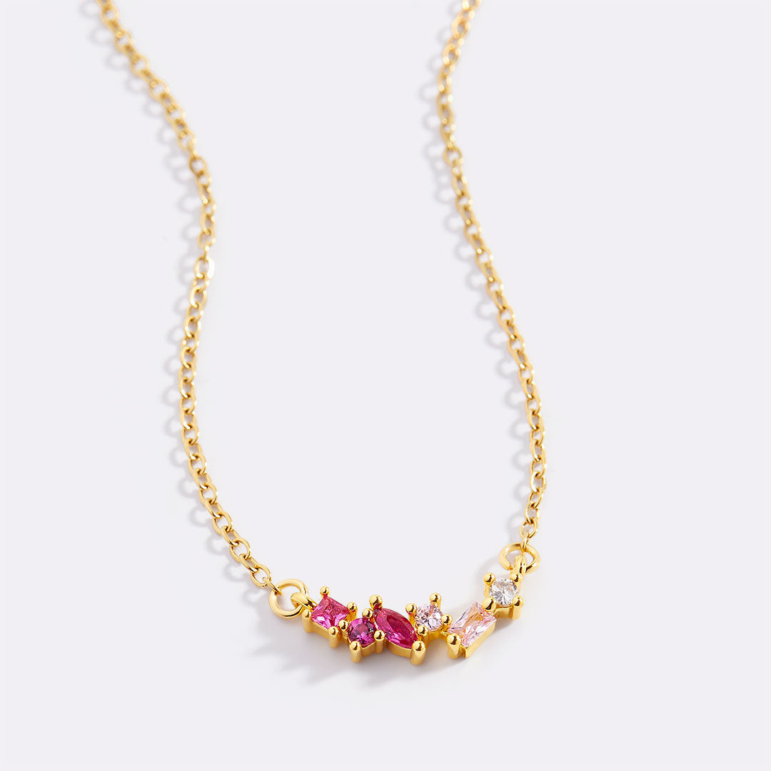 Collier avec pierre de naissance ombrée